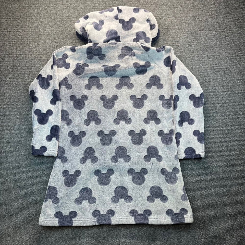 Disney Mickey Mouse Faux Fur Hooded Loungewear Dress Blue Small 1362022-A1R